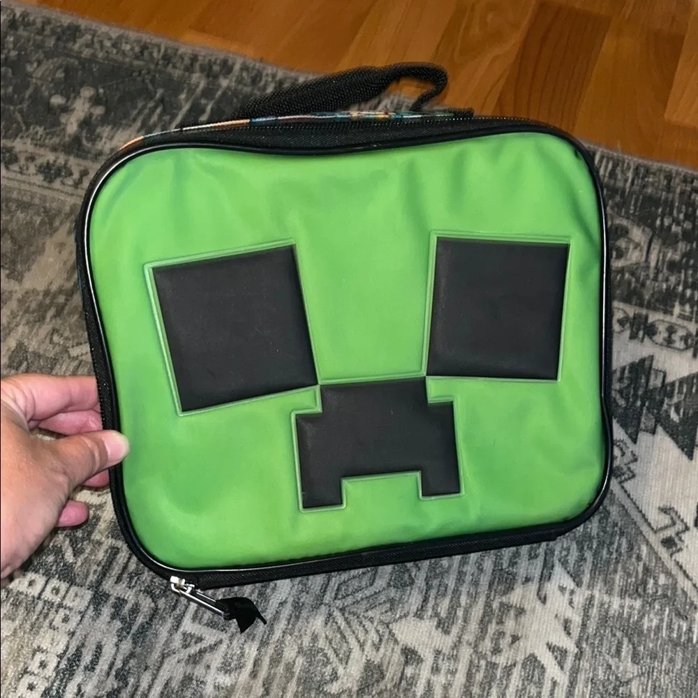Green Minecraft Lunch Bag